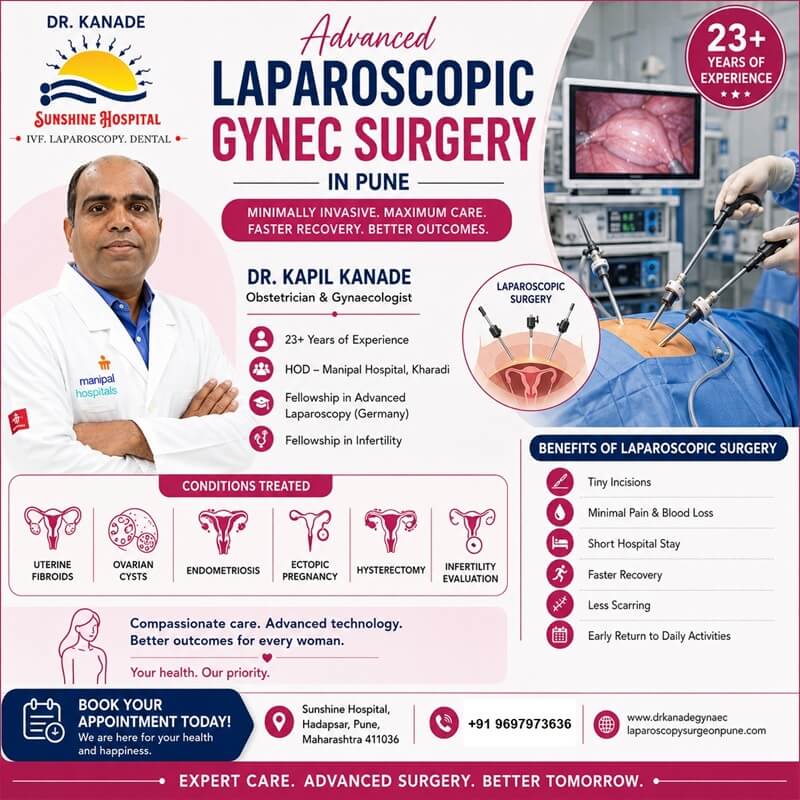 Advanced Laparoscopic Gynec Surgery in Pune – Expert Minimally Invasive Women's Healthcare by Dr. Kapil Kanade